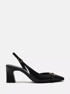 Zara Block heel Slingback Shoes